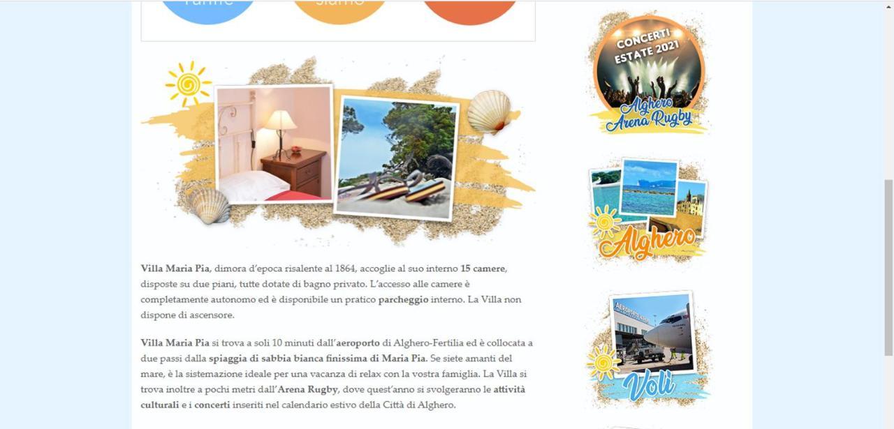 Villa Maria Pia Alghero Esterno foto